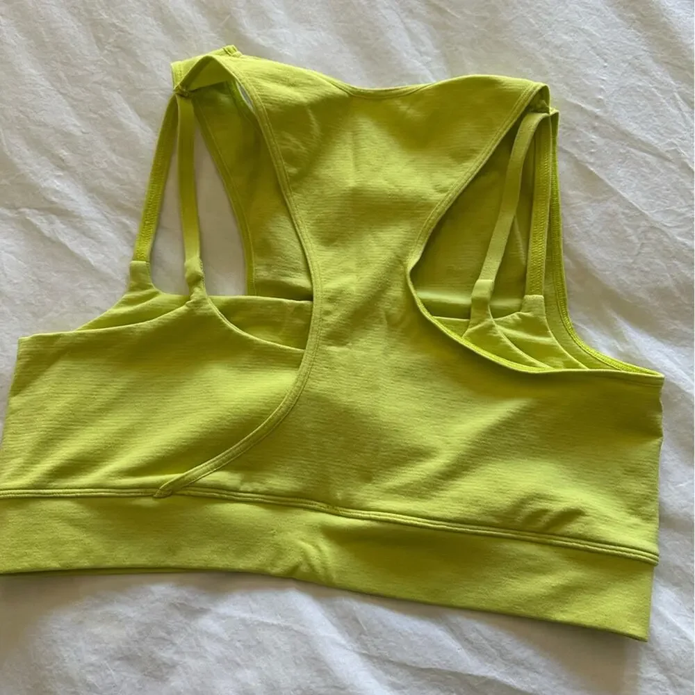 Free People neon yellow/green sports bra